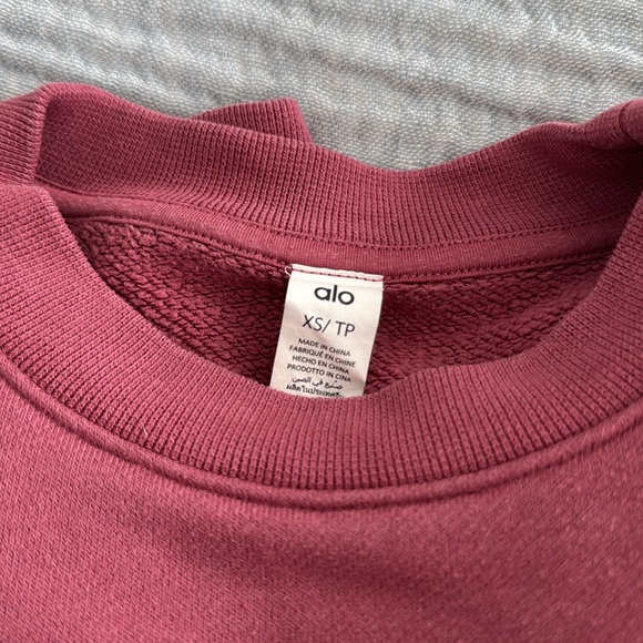 ALO Yoga Renown Heavy Weight Crew Neck Pullover - Mars Clay - Picture 2 of 5